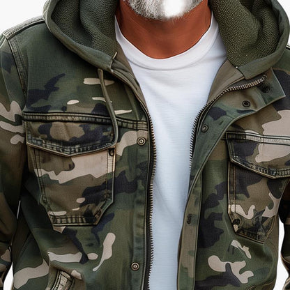 Veste à Capuche Camouflage Style Cargo pour Homme – Idéale pour l’Extérieur et la Ville