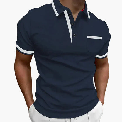 Polo homme style urbain chic à finitions contrastées pour look quotidien soigné