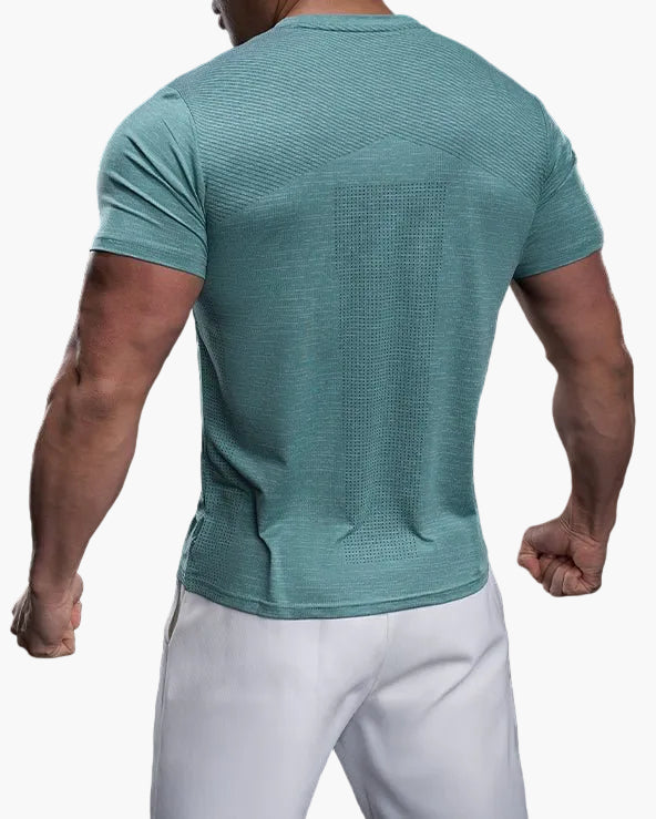 Maglietta sportiva da uomo taglio aderente per allenamento e prestazioni