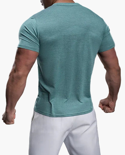 Maglietta sportiva da uomo taglio aderente per allenamento e prestazioni