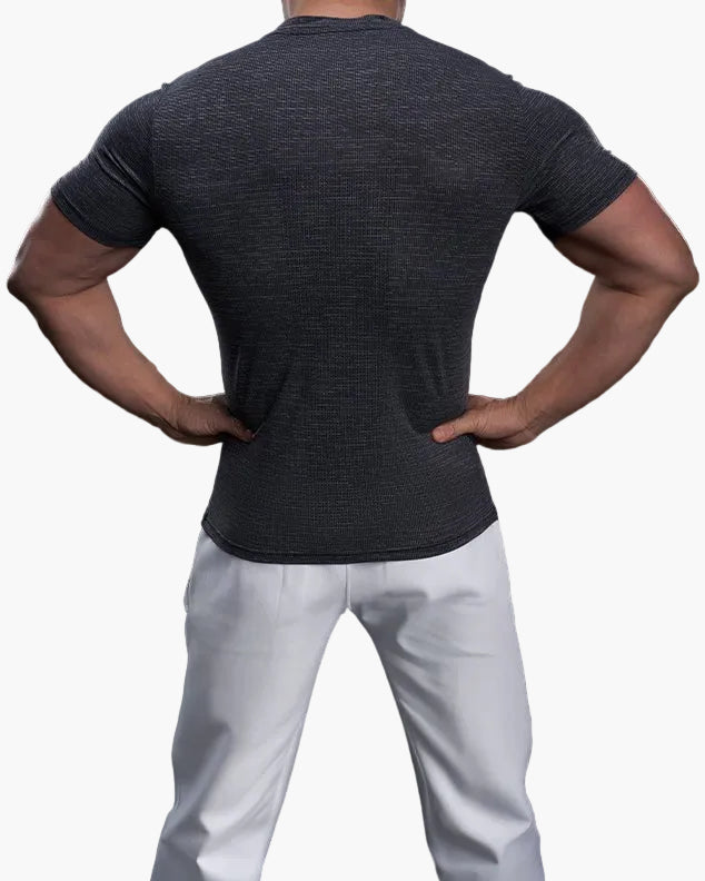Maglietta sportiva da uomo taglio aderente per allenamento e prestazioni