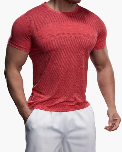 Maglietta sportiva da uomo taglio aderente per allenamento e prestazioni