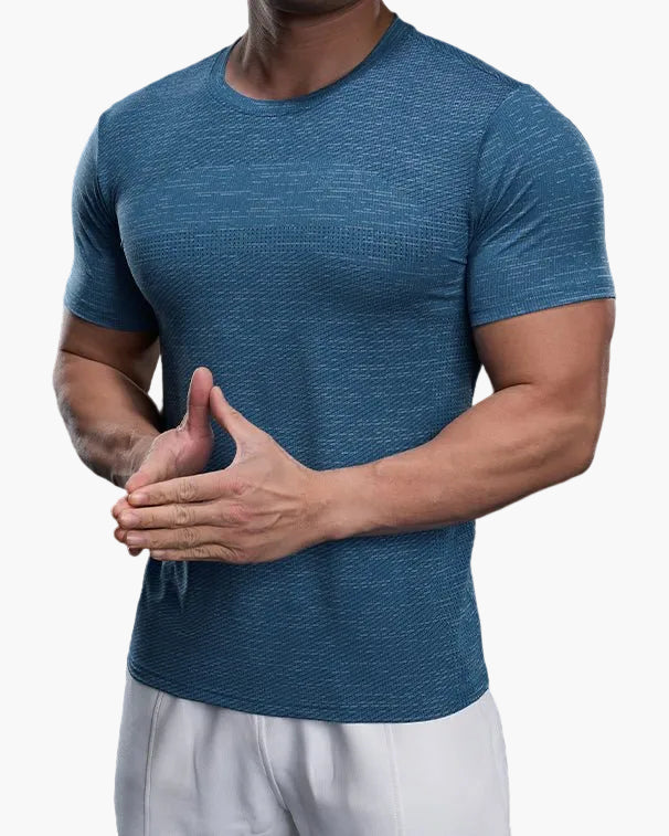 Maglietta sportiva da uomo taglio aderente per allenamento e prestazioni