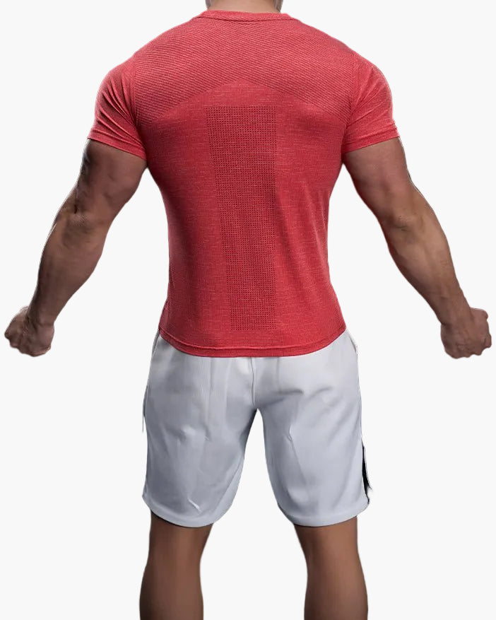 Maglietta sportiva da uomo taglio aderente per allenamento e prestazioni