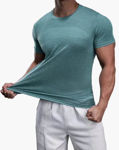 Maglietta sportiva da uomo taglio aderente per allenamento e prestazioni