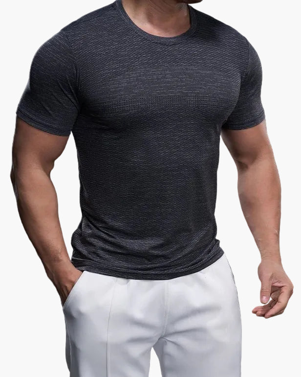 Maglietta sportiva da uomo taglio aderente per allenamento e prestazioni