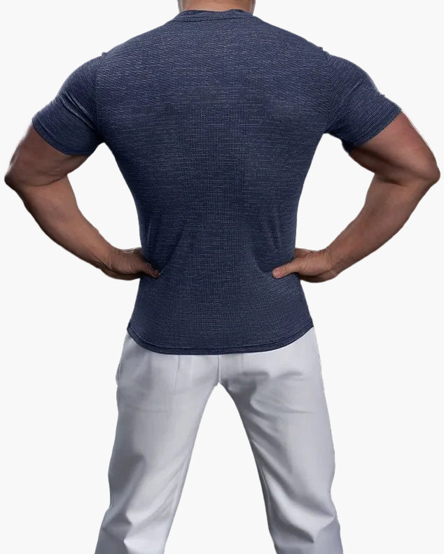 Maglietta sportiva da uomo taglio aderente per allenamento e prestazioni