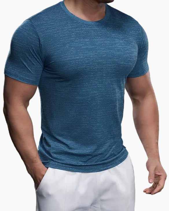 Maglietta sportiva da uomo taglio aderente per allenamento e prestazioni