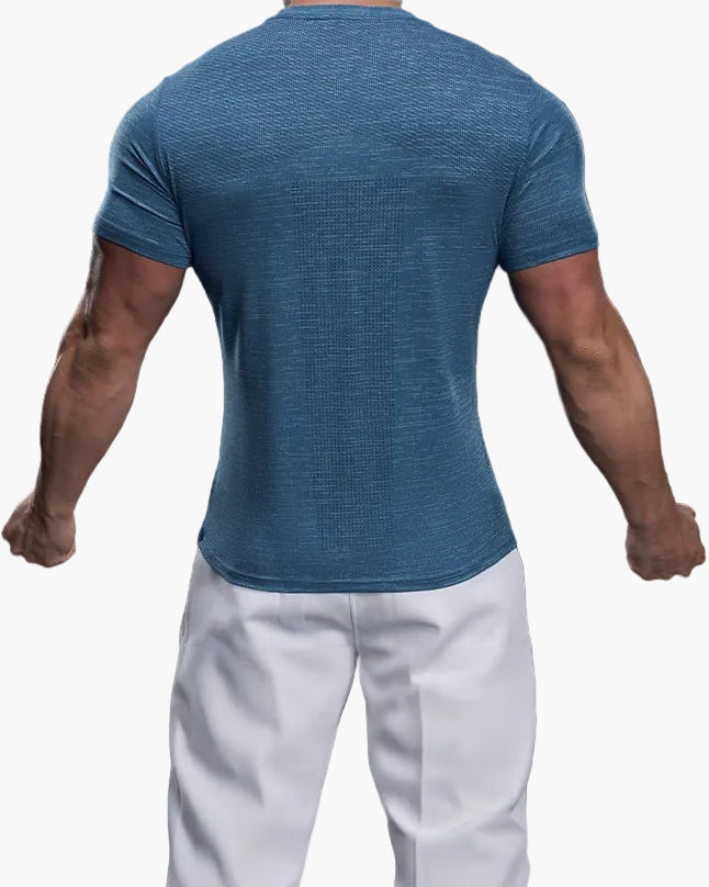 Maglietta sportiva da uomo taglio aderente per allenamento e prestazioni