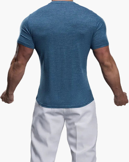 Maglietta sportiva da uomo taglio aderente per allenamento e prestazioni