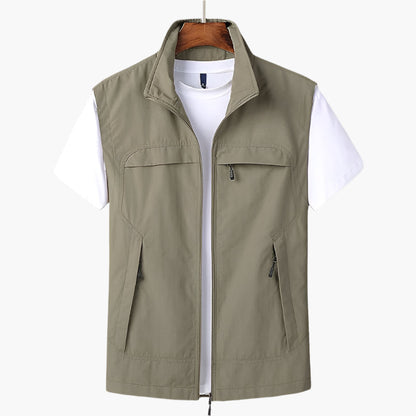 Gilet sans manches homme style urbain polyvalent pour loisirs et activités extérieures