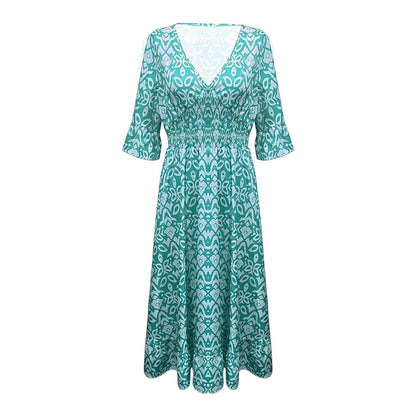 Deborah – Robe Florale à Col V pour Femmes