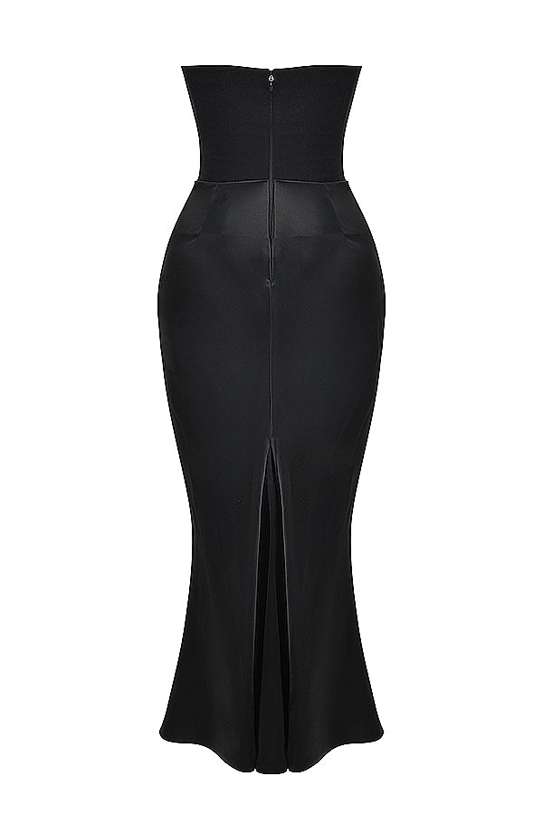 Megan – Robe Corset Maxi sans Bretelles