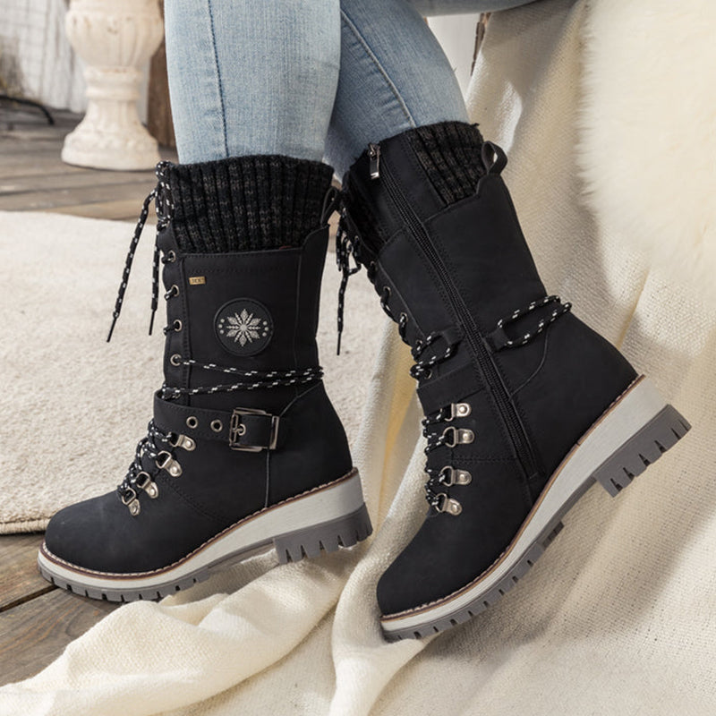 Rose – Bottes de Neige Imperméables pour Femme