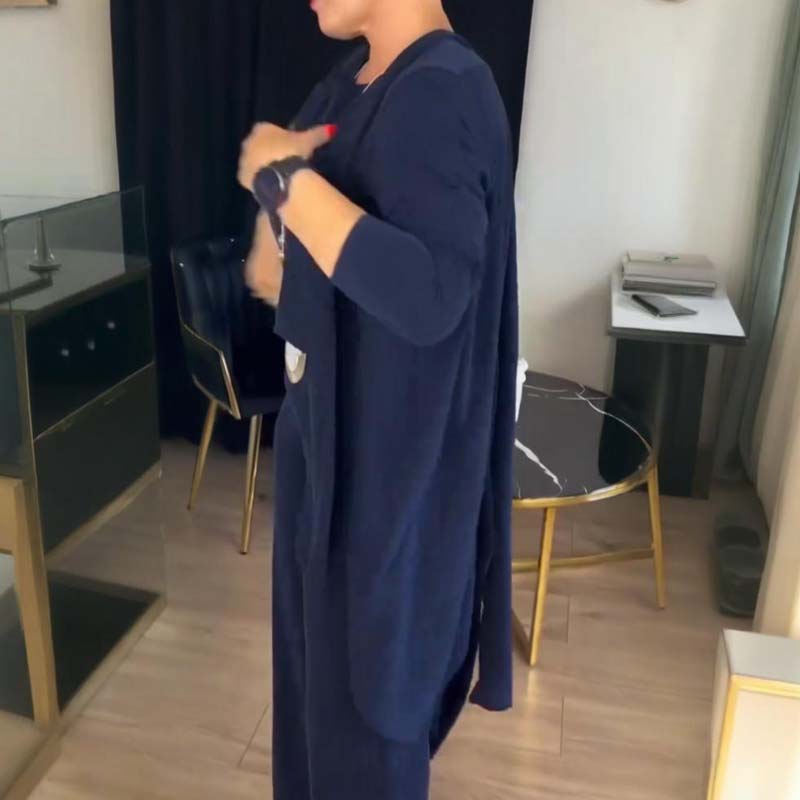 Ensemble 3 Pièces Femme Élégant Style Minimaliste Polyvalent pour Bureau et Loisirs