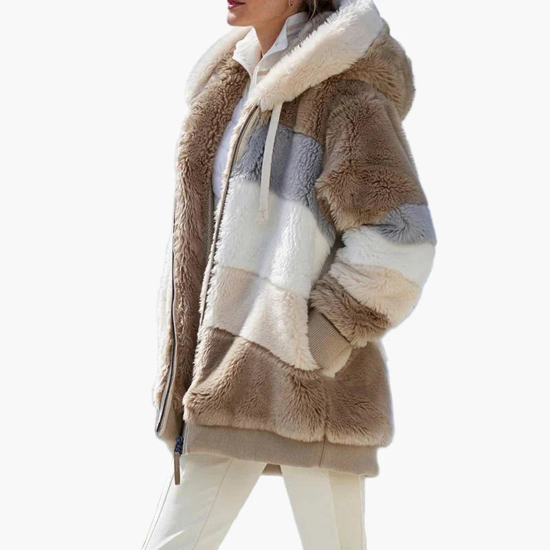 Veste d’Hiver Décontractée à Capuche Zippée pour Femme – Style Tendance et Confort Quotidien