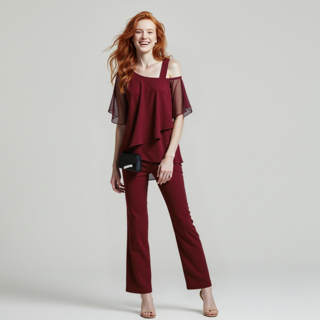 Completo Pantalone Elegante Donna Stile Moderno – Abito Raffinato per Cerimonia, Serata o Ufficio
