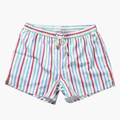 Pantalones cortos de baño para hombre con rayas estilo marinero – Ideal para la playa y el verano