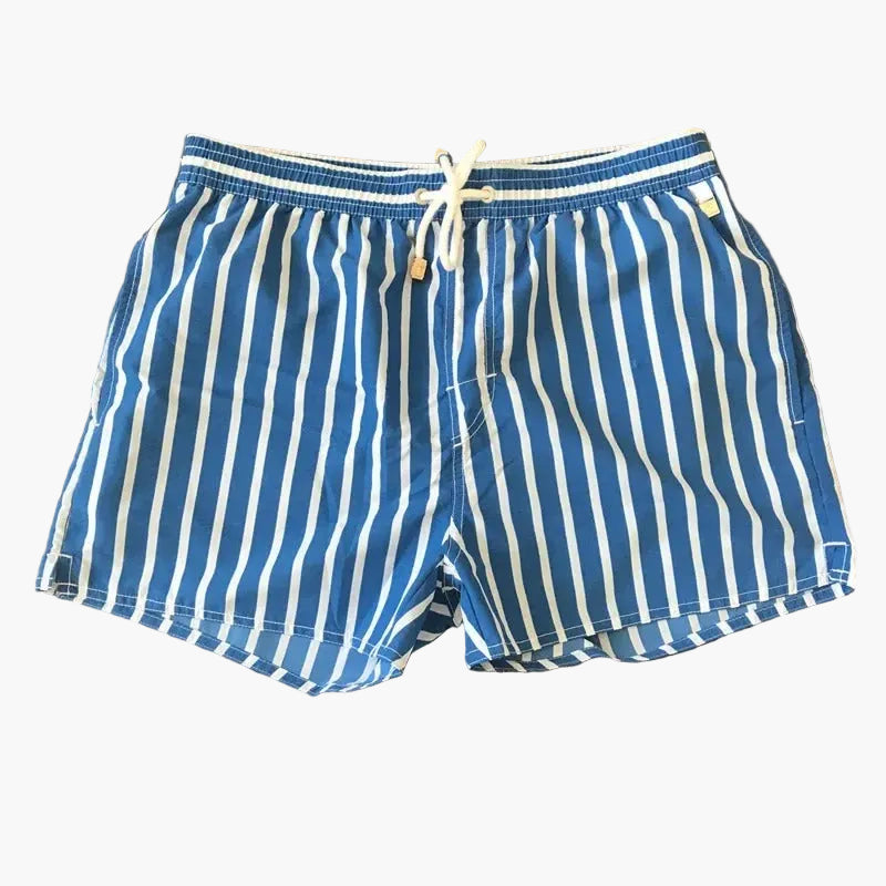 Pantalones cortos de baño para hombre con rayas estilo marinero – Ideal para la playa y el verano