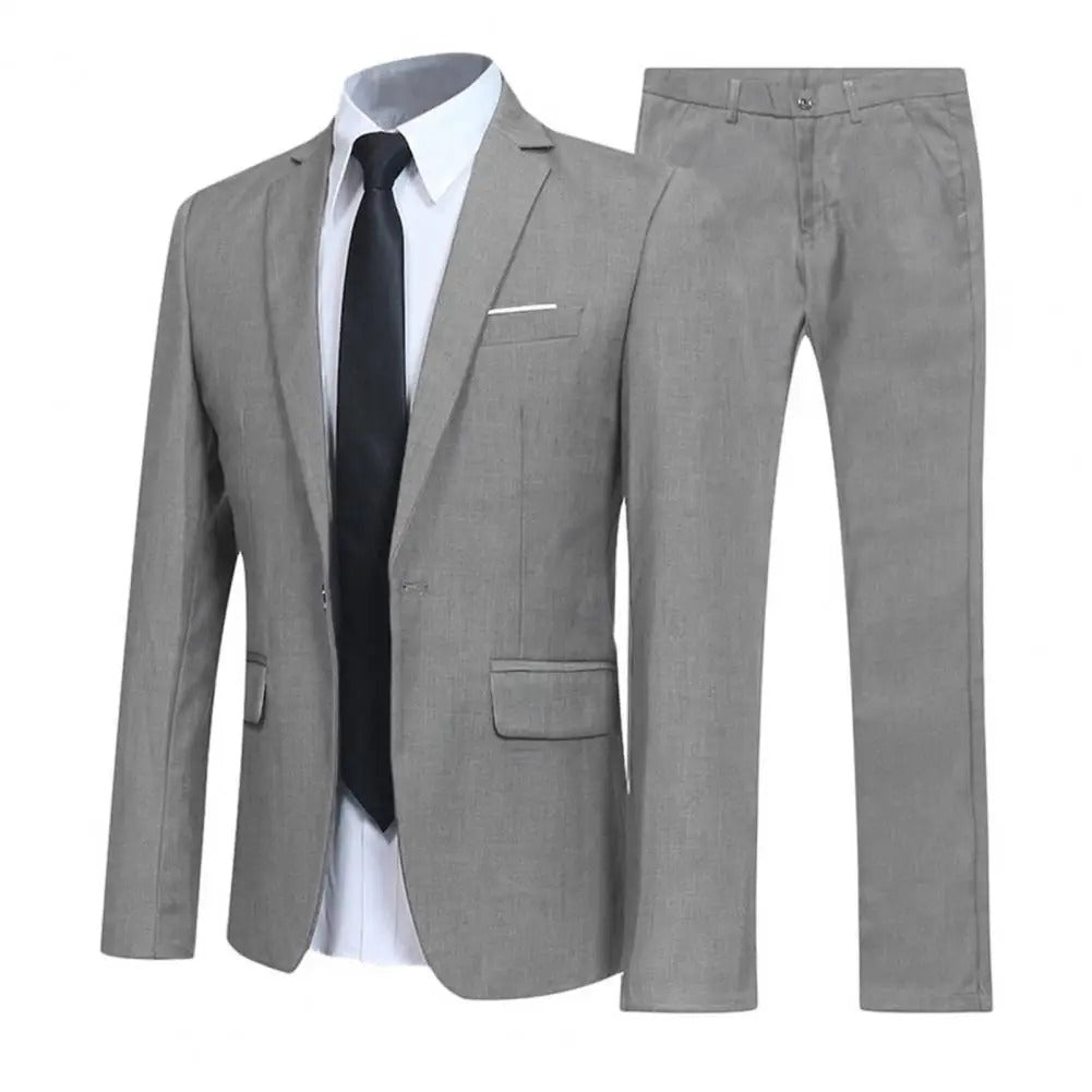 Peter - Locker Geschnittenes Anzug-Set mit Revers-Blazer und Hose für Männer