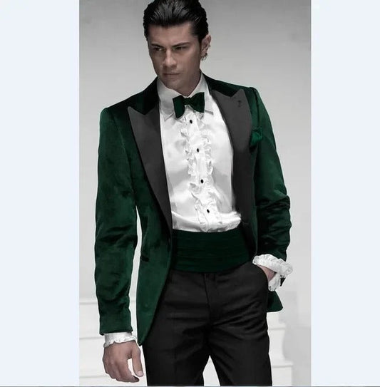 Jeffrey – Blazer en Velours pour Hommes à Coupe Cintrée