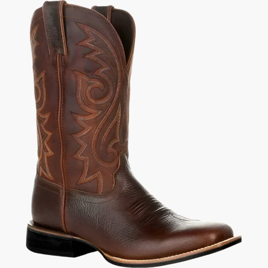 Bottes Western en Cuir Synthétique pour Homme Style Cowboy - Mode et Confort Quotidien