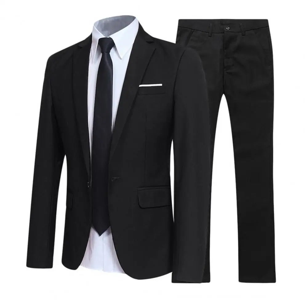 Peter - Locker Geschnittenes Anzug-Set mit Revers-Blazer und Hose für Männer