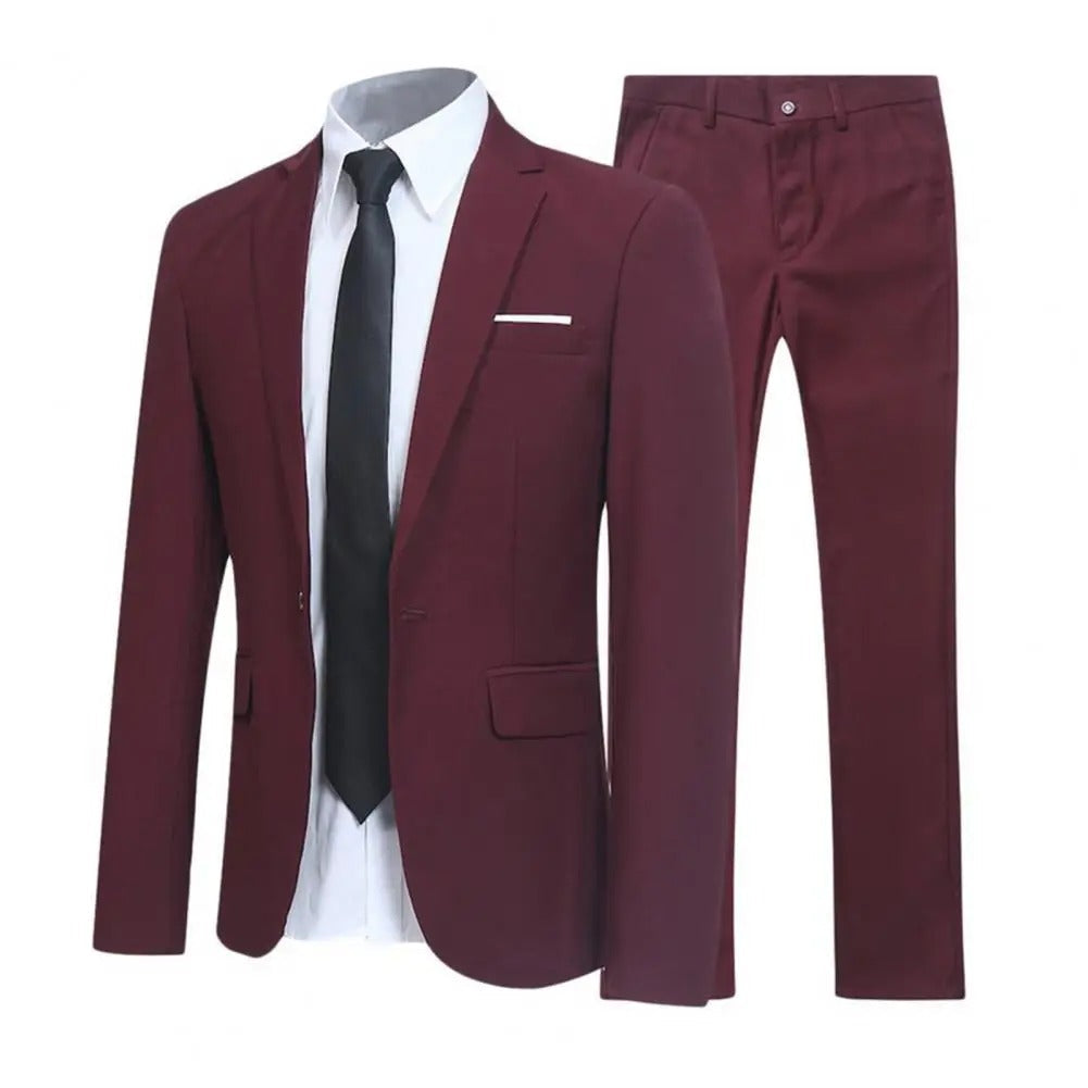 Peter - Locker Geschnittenes Anzug-Set mit Revers-Blazer und Hose für Männer