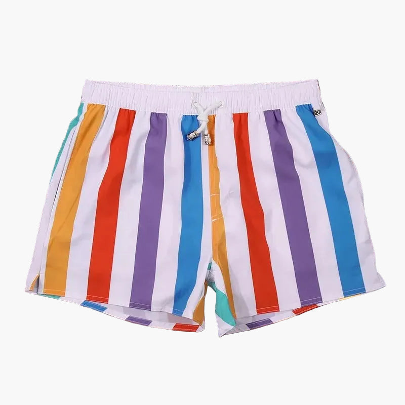 Pantalones cortos de baño para hombre con rayas estilo marinero – Ideal para la playa y el verano
