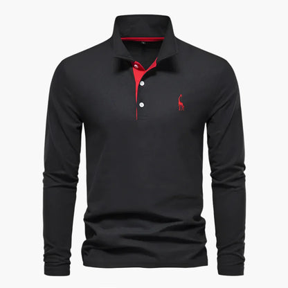 Polo à Manches Longues Classique pour Homme – Élégance Polyvalente et Confort