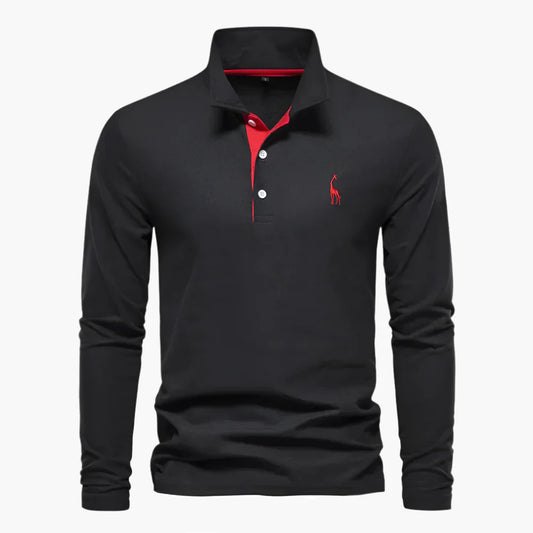 Polo à Manches Longues Classique pour Homme – Élégance Polyvalente et Confort