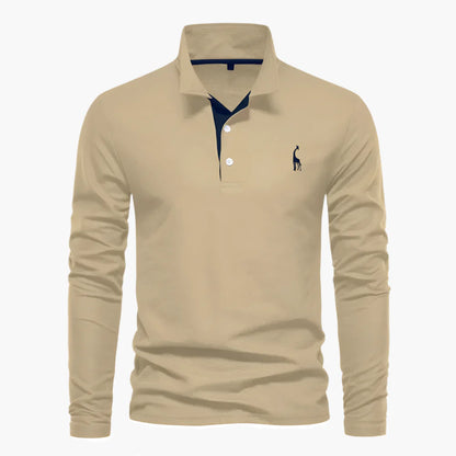 Polo à Manches Longues Classique pour Homme – Élégance Polyvalente et Confort