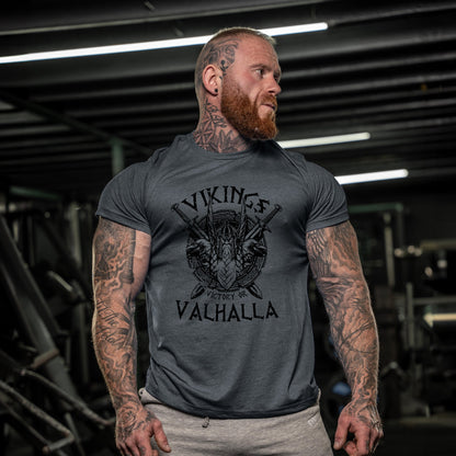 Camiseta Hombre Estilo Vikingo Valhalla Nórdico – Informal y a la Moda