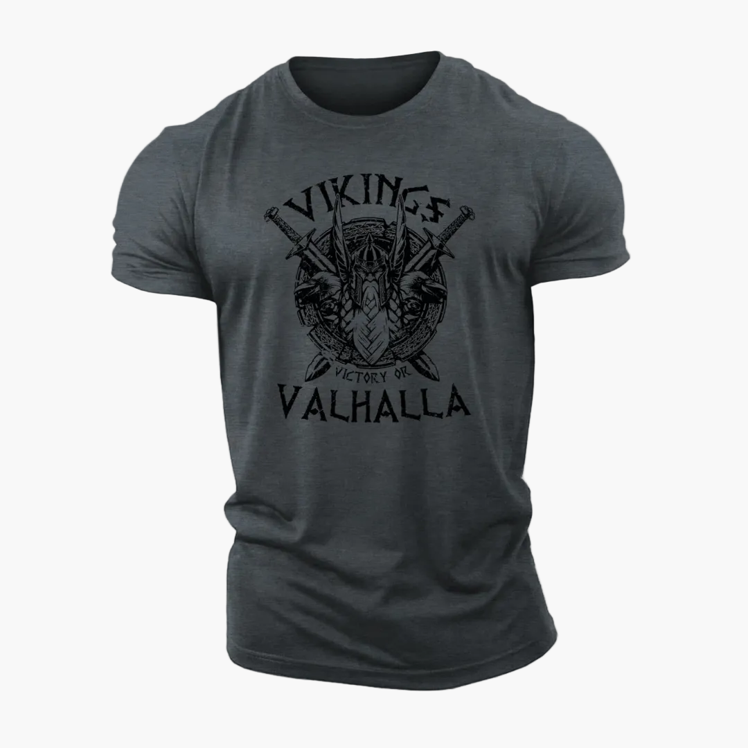 Camiseta Hombre Estilo Vikingo Valhalla Nórdico – Informal y a la Moda