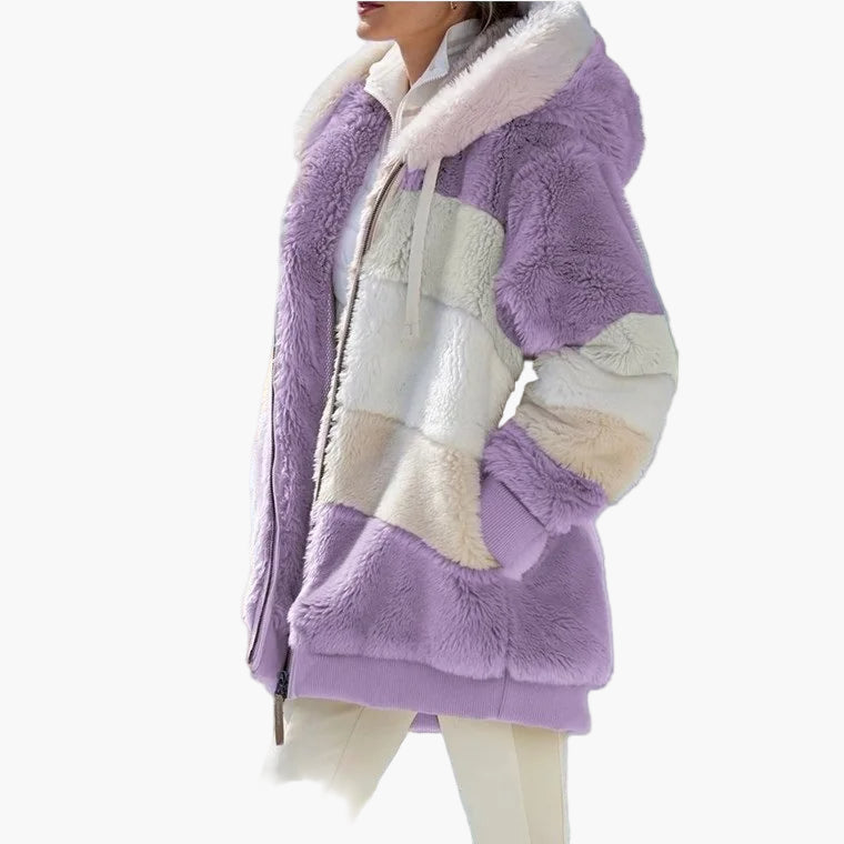 Veste d’Hiver Décontractée à Capuche Zippée pour Femme – Style Tendance et Confort Quotidien