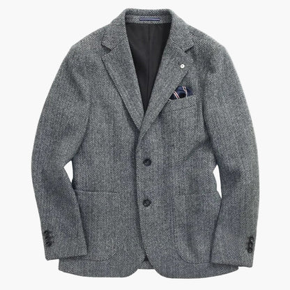 Veste homme élégante à motif chevrons pour occasions formelles et tenues professionnelles