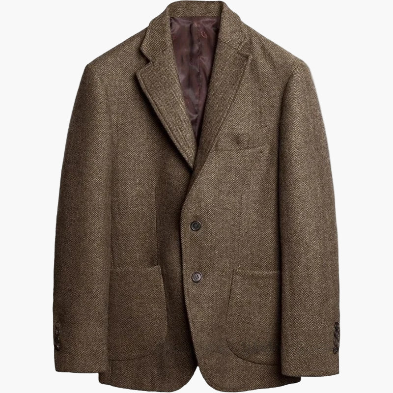 Veste homme élégante à motif chevrons pour occasions formelles et tenues professionnelles
