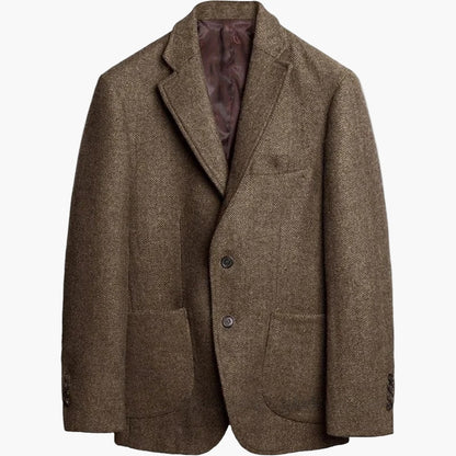 Veste homme élégante à motif chevrons pour occasions formelles et tenues professionnelles