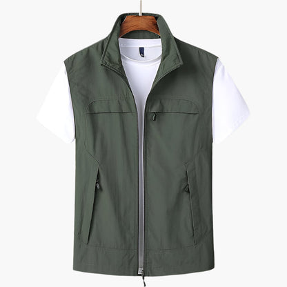 Gilet sans manches homme style urbain polyvalent pour loisirs et activités extérieures