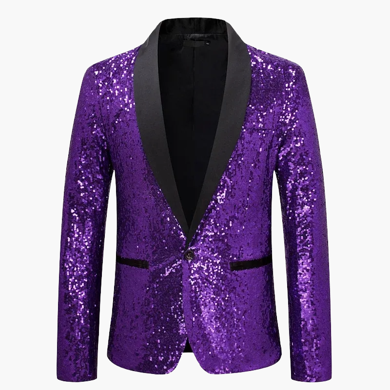 Veste de soirée homme élégante à sequins pour événements et fêtes