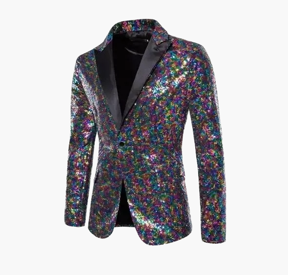 Veste de soirée homme élégante à sequins pour événements et fêtes
