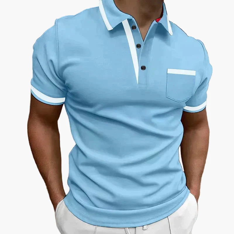 Polo homme style urbain chic à finitions contrastées pour look quotidien soigné