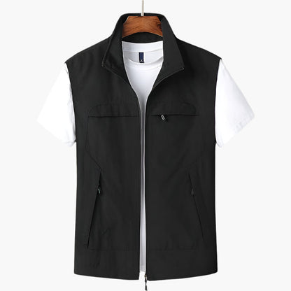 Gilet sans manches homme style urbain polyvalent pour loisirs et activités extérieures