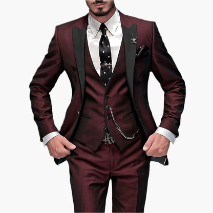 Costume 3 pièces élégant pour homme style moderne – Idéal mariage, cérémonie, événement